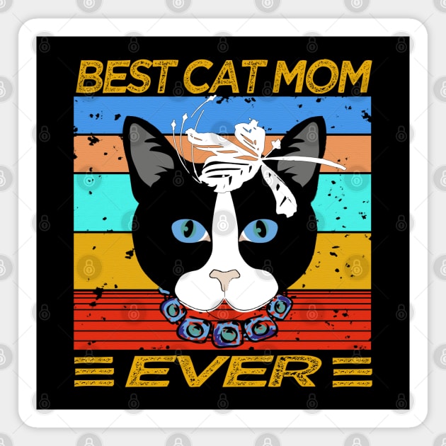 Best cat mom ever Magnet by semsim